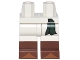 Part No: 970c00pb0534  Name: Hips and Legs with Dark Green Belt Tie and Reddish Brown Boots with Dark Orange Tips Pattern