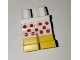 Part No: 970c00pb1024  Name: Hips and Legs with Red Minifigure Heads on White Shorts and Yellow Lower Legs Pattern