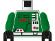 Lot ID: 362907212  Part No: 973p69c01  Name: Torso Space Police with Radio Pattern / Green Arms / Black Hands