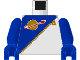 Lot ID: 310369646  Part No: 973p6cc01  Name: Torso Futuron Uniform with Blue Panel, Gold Zipper, and Classic Space Logo Pattern / Blue Arms / Blue Hands