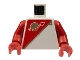 Lot ID: 413203215  Part No: 973p6dc01  Name: Torso Futuron Uniform with Red Panel, Gold Zipper, and Classic Space Logo Pattern / Red Arms / Red Hands
