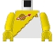 Part No: 973p6ec01  Name: Torso Space Futuron Yellow Pattern, Gold Zipper and Classic Logo / Yellow Arms / Yellow Hands