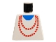 Part No: 973p71  Name: Torso Necklace Red and Blue Undershirt Pattern