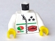 Lot ID: 413057692  Part No: 973pb0024c01  Name: Torso Octan Logo and 3 Stars and Zipper Pattern / White Arms / Yellow Hands