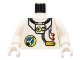 Part No: 973pb0026c01  Name: Torso Space Port Logo, Tube and Two Red Buttons Pattern / White Arms / White Hands