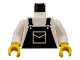 Lot ID: 390036935  Part No: 973pb0202c01  Name: Torso Overalls Black with Pocket Pattern / White Arms / Yellow Hands