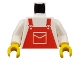 Lot ID: 391944207  Part No: 973pb0203c01  Name: Torso Overalls Red with Pocket Pattern / White Arms / Yellow Hands