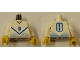 Part No: 973pb0215c01  Name: Torso Soccer Blue Chevron, Number 8, and Yellow Neck Pattern / White Arms / Yellow Hands