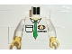 Part No: 973pb0238c01  Name: Torso Cargo Logo with Green Tie Pattern / White Arms / Yellow Hands