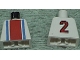 Lot ID: 362059569  Part No: 973pb0245  Name: Torso Soccer Vertical Red and Blue Stripes and Number 2 on Back Pattern