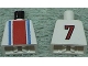 Lot ID: 146794431  Part No: 973pb0254  Name: Torso Soccer Vertical Red and Blue Stripes and Number 7 on Back Pattern