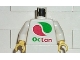 Lot ID: 377669822  Part No: 973pb0283c01  Name: Torso Octan Logo Pattern Color Reversed / White Arms / Yellow Hands