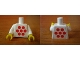 Part No: 973pb0385c01  Name: Torso Idea Book 6000 Mary with 7 Red Dots Pattern (Sticker) / White Arms / Yellow Hands