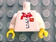 Part No: 973pb0395c01  Name: Torso Chef with 4 Buttons, Short Red Neckerchief, McDonald's Logo Pattern (Sticker) / White Arms / Yellow Hands
