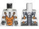 Lot ID: 281810579  Part No: 973pb0435  Name: Torso Space Mars Mission Astronaut with Orange and Silver Pattern