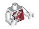 Part No: 973pb0454c01  Name: Torso Speed Racer Red Dragon Pattern / White Arms / White Hands