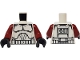Part No: 973pb0510c03  Name: Torso SW Armor Clone Trooper Pattern (Clone Wars) / Dark Red Arms / Black Hands