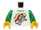Part No: 973pb0549c01  Name: Torso Classic Space Minifigure Floating Pattern / Green Arms / Yellow Hands