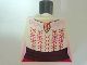Lot ID: 175980350  Part No: 973pb0602  Name: Torso Indiana Jones Female Blouse with Red and Bright Pink Embroidery Pattern