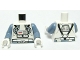 Part No: 973pb0626c01  Name: Torso SW Clone Pilot with Sand Blue Belt and Printed Back Pattern / Sand Blue Arms / White Hands