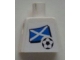 Part No: 973pb0777  Name: Torso Soccer White/Blue Team, Scottish Flag Sticker Front, Black Number Sticker Back Pattern (specify number in listing)