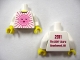 Part No: 973pb0869c01  Name: Torso Pink Sun Front, 2011 The LEGO Store Beachwood, OH Back Pattern / White Arms / Yellow Hands