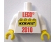 Lot ID: 386294122  Part No: 973pb0911c01  Name: Torso LEGO KidsFest 2010 Pattern / White Arms / Yellow Hands