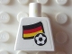 Lot ID: 400825953  Part No: 973pb0993  Name: Torso Soccer White/Black Team, German Flag Sticker Front, Black Number Sticker Back Pattern (specify number in listing)