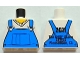 Lot ID: 404424291  Part No: 973pb1134  Name: Torso V-Neck Shirt with Blue Overalls Front, 2011 The LEGO Store Pleasanton, CA Back Pattern