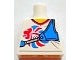 Lot ID: 375245628  Part No: 973pb1156  Name: Torso V-Neck Shirt with Team GB Logo and Blue Bow Holder Pattern
