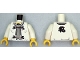 Part No: 973pb1200c01  Name: Torso Ninjago Dragon Clasps and Red Ties Front and Dragon Back Pattern / White Arms / Yellow Hands