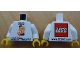 Part No: 973pb1360c01  Name: Torso LEGO World Denmark 2013 and Number 5 Pattern / White Arms / Yellow Hands