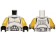 Part No: 973pb1525c01  Name: Torso SW Armor Clone Trooper Commander Black Belt and Four Yellow Stars Pattern / Yellow Arms / Black Hands