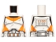 Part No: 973pb1592  Name: Torso SW Armor Clone Trooper with Orange Markings and Dirt Stains Pattern