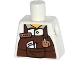 Lot ID: 348549343  Part No: 973pb1610  Name: Torso Reddish Brown Apron with Cup and 'LARRY' Name Tag Pattern