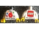 Lot ID: 239821552  Part No: 973pb1640c01  Name: Torso LEGO World Denmark 2014 and Number 6 Pattern / White Arms / Yellow Hands