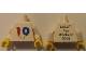 Lot ID: 374298070  Part No: 973pb1790c01  Name: Torso LEGO Fan Weekend 2014 Pattern / White Arms / Yellow Hands