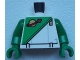 Lot ID: 397664940  Part No: 973pb2035c01  Name: Torso Space Futuron Green Pattern, Gold Zipper and Classic Logo, White Belt / Green Arms / Green Hands