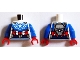 Part No: 973pb2056c01  Name: Torso Super Hero Suit with Red and White Belt, Light Bluish Gray Armor, and White Star Pattern (SDCC Captain America) / Blue Arms / Red Hands