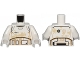 Part No: 973pb2230c01  Name: Torso SW Armor Stormtrooper Ep. 7 with Black, Gray and Dark Tan Lines and Tan Dirt Stains Pattern / White Arms / White Hands