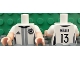 Lot ID: 257163779  Part No: 973pb2380c01  Name: Torso Soccer Shirt with Adidas Logo, 4 Stars and Eagle Front, 'MÜLLER 13' Back Pattern / Light Nougat Arms with Molded White Short Sleeves Pattern / Light Nougat Hands