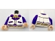 Part No: 973pb2622c01  Name: Torso Vest with Open Shirt, Bat Medallion and Hairy Chest Pattern / Dark Purple Arms / Light Nougat Hands