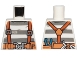 Part No: 973pb2759  Name: Torso Town Prisoner Number 621, Gray Stripes, Suspenders and Belt with Pliers and Rope Pattern
