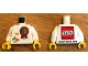 Part No: 973pb3025c01  Name: Torso Lego World Denmark 2018 and Number 10 Pattern / White Arms / Yellow Hands