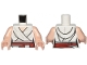 Part No: 973pb3681c01  Name: Torso SW Female Outline, White Tied Robe, Dark Red Belt Pattern / Light Nougat Arms / Light Nougat Hands