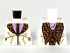 Part No: 973pb3696 Name: Torso Robe with Reddish Brown and Dark Tan Tie and Lapels, Lavender Shirt Pattern Part No: 973pb3696 Name: Torso Robe with Reddish Brown and Dark Tan Tie and Lapels, Lavender Shirt Pattern