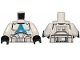 Part No: 973pb3972c01  Name: Torso SW Armor Clone Trooper with Blue 501st Legion Markings Detailed Pattern (Clone Wars) / White Arms / Black Hands