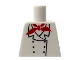 Part No: 973pb4442  Name: Torso Chef with 6 Buttons, Short Red Neckerchief Pattern (Reissue with Inside Ribs)