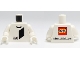 Part No: 973pb4667c01  Name: Torso with LEGO IDEAS Logo on Front and LEGO Logo and 'ideas.LEGO.com' on Back Pattern / White Arms / White Hands