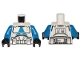 Part No: 973pb5001c01  Name: Torso SW Armor Clone Trooper with Blue 501st Legion Markings and 2 Yellow Stripes Pattern (Clone Wars) / Blue Arms / Black Hands